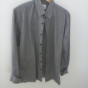 London Peter Werth Men's N.1 Gray Button-Up Shirt Size L US